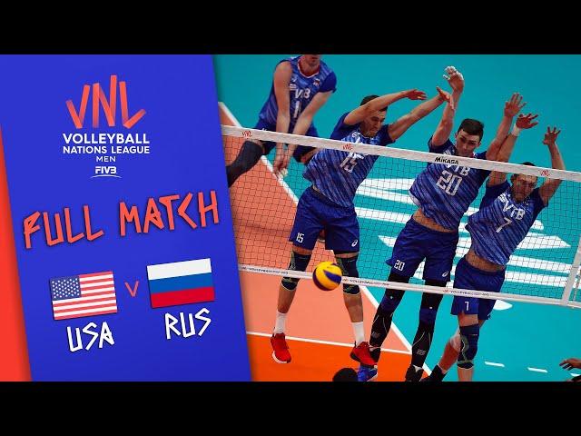 USA  Russia - Full Match | Men’s Volleyball Nations League 2019