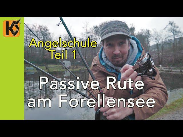 Passive Rute am Forellensee - Ködeschlacht.de Angelschule Teil 1 - Rolle bespulen mit Mono