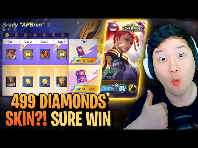 Spam to play Brody! AP Bren  M5 New skin | Mobile Legends