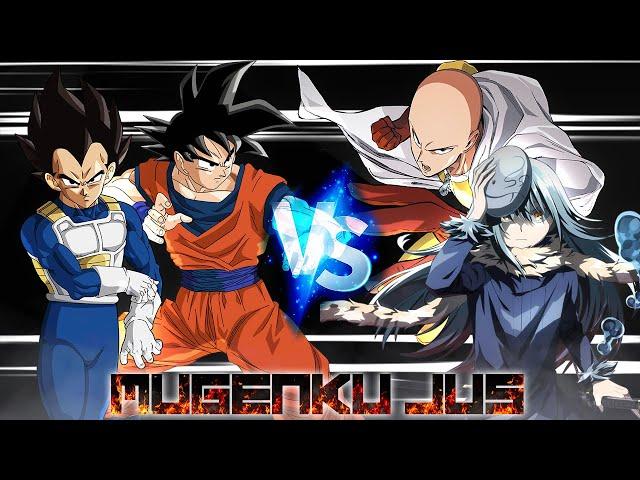 Goku OP & Vegeta OP vs Saitama & Rimuru Tempest ANIME MUGEN JUS Team Fight 2 vs 2