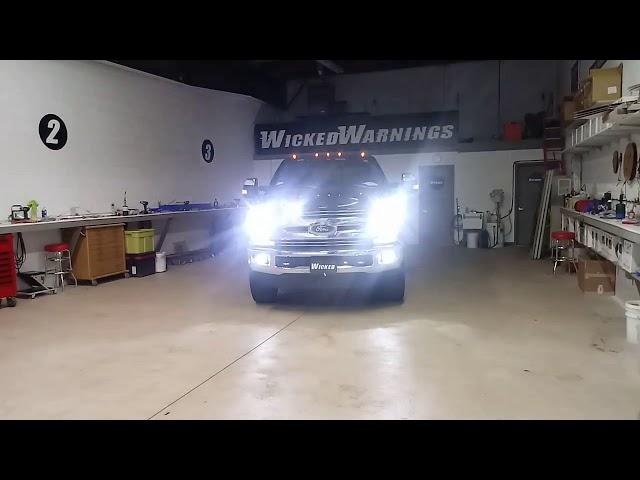 2018 Ford F-250 Emergency Strobe Lights - www.WickedWarnings.com