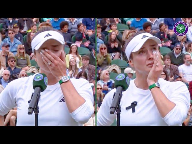 Elina Svitolina's emotional words on Ukraine | Fourth round On-court Interview | Wimbledon 2024