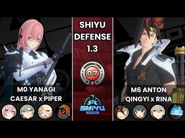 Yanagi x Caesar x Piper | Anton x Qingyi x Rina | Shiyu Defense 7 | ZZZero | Zenless Zone Zero 1.3