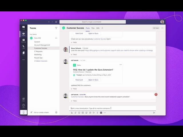 Guru for Microsoft Teams