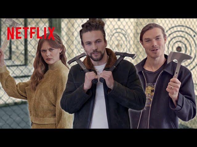 Vikings: Valhalla Stars Go Axe-Throwing | Netflix