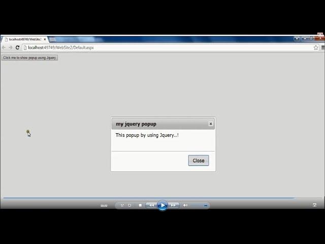 Show jQuery UI Modal Popup Window on Button Click with Example