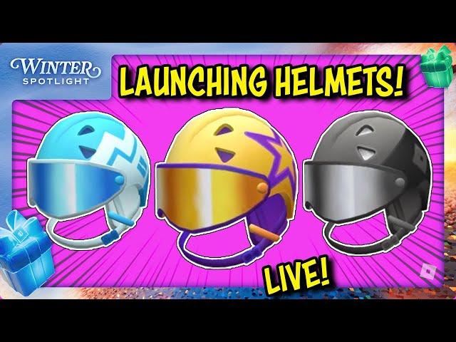  (shorts live) LAUNCHING WINTER SPOTLIGHT HELMETS LIVE - Roblox FREE ITEMS!