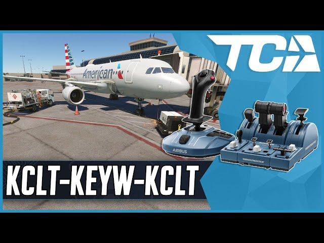 MSFS LIVE | Real World American OPS | Fenix A319 | TCA Airbus Pack | Charlotte - Key West | VATSIM