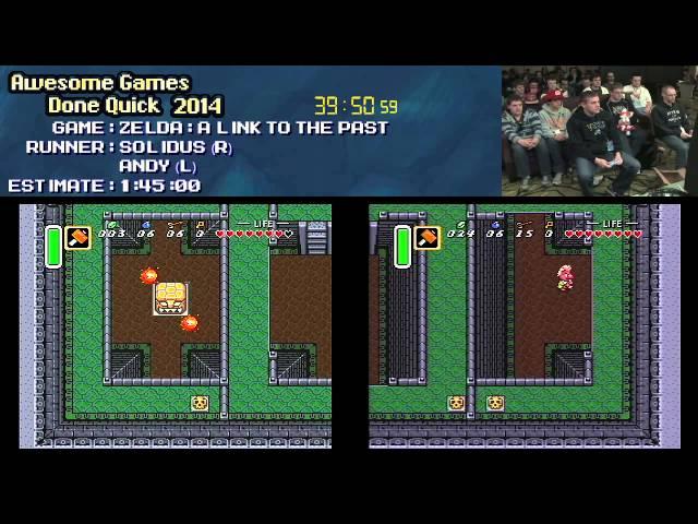 Legend of Zelda: A Link to The Past :: RACE Live [SNES] Andy VS Solidus #AGDQ 2014