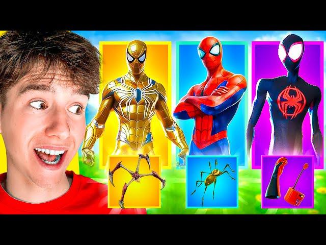 Random Skin di Spider-Man Challenge IMPOSSIBILE!! Stagione Marvel Fortnite ITA!