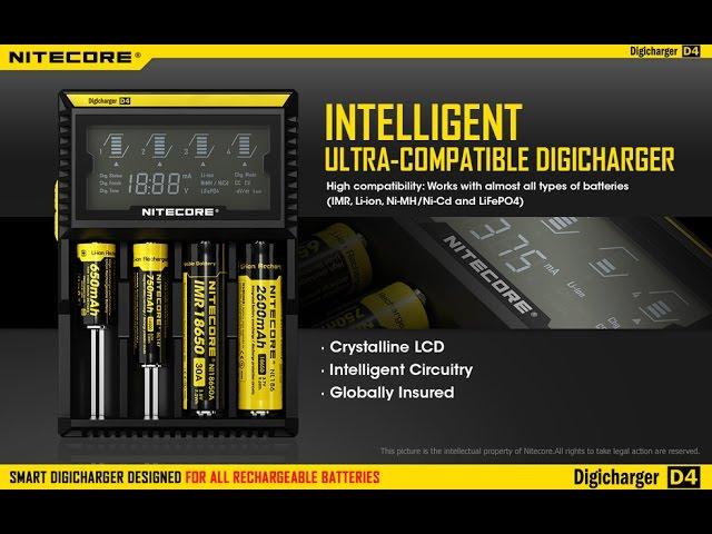 Nitecore Digicharger D4 Li ion Battery Charger Review GearBest