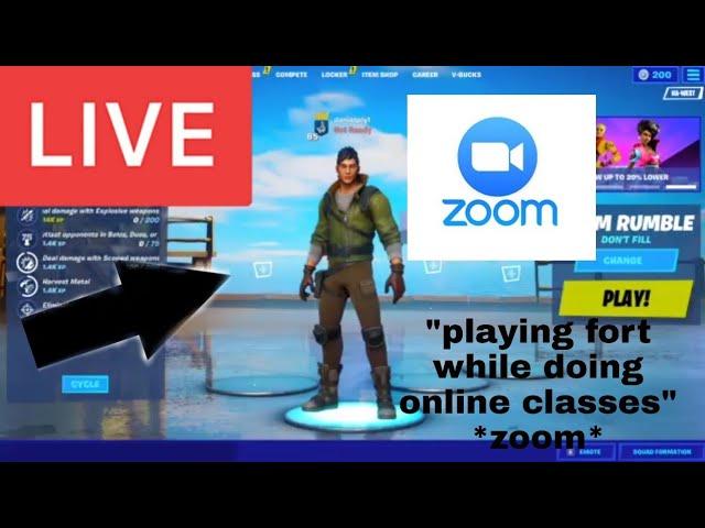 Playing Fortnite While Doing Online Classes On Zoom With TTS On Live