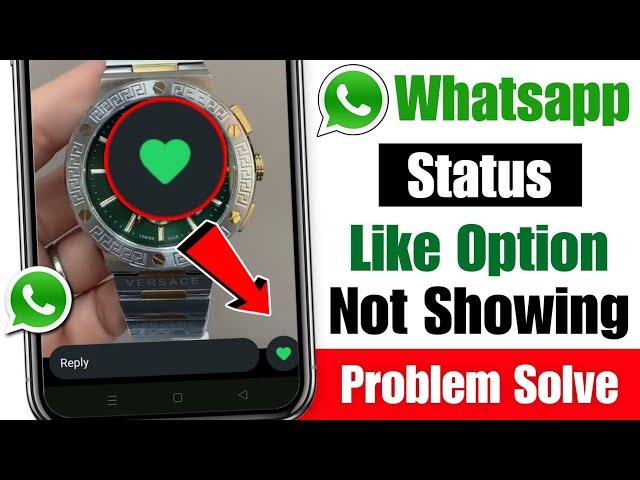 How To Fix Whatsapp Status Like Button Option Not Showing | Whatsapp Status Like Option Not Showing