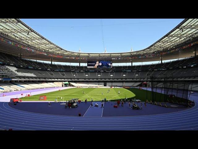 The 2024 Paris Olympics Stadium (Beautiful Purple Track) Stade de france