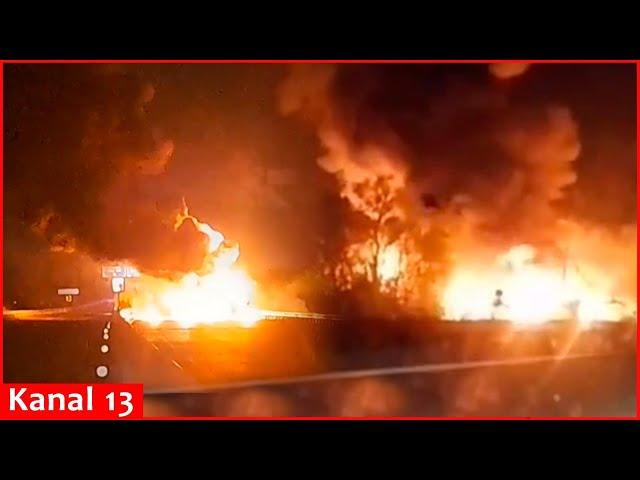 Ukrainian drones strike oil base in Rostov – fierce fire breaks out in fuel tanks