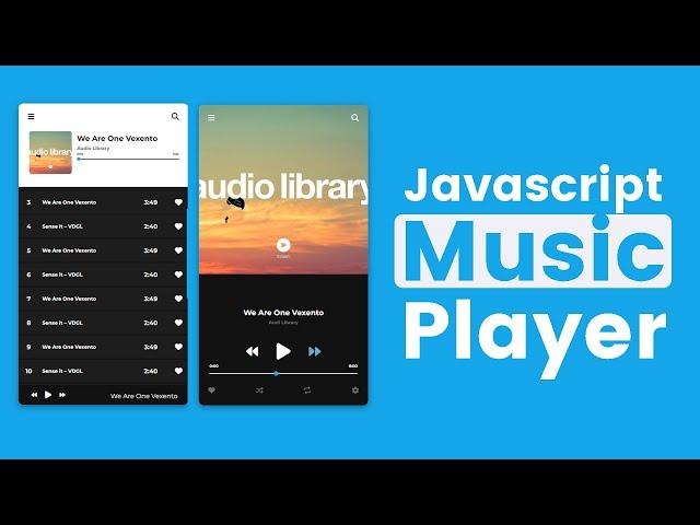 Build a Music Player with a Playlist using HTML CSS & JavaScript