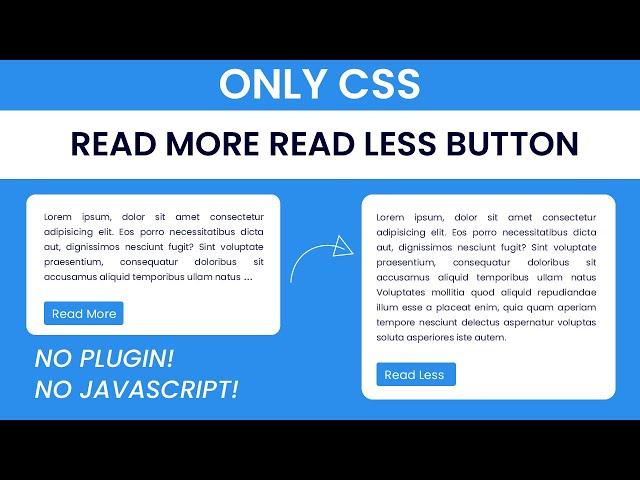 Read More Read Less Button With Only CSS