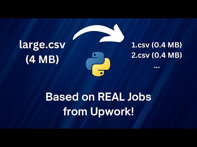 Python: Split Large CSV File into Smaller Ones