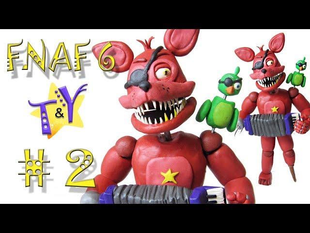 Как слепить Рокстар Фокси ФНАФ 6 из пластилина Туториал 2 Rockstar Foxy FNAF 6 Tutorial 2