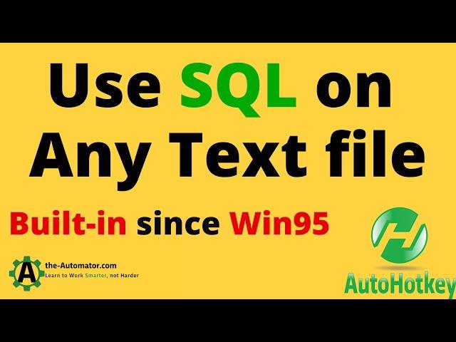 How to run SQL queries on local text files