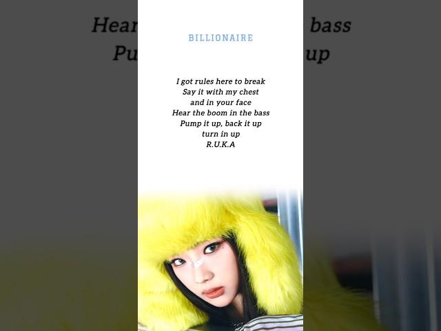 Babymonster - ruka & asa rap in 'Billionaire' lyrics#ruka#asa#babymonster#lyrics