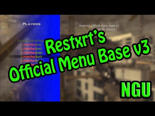 Restxrt's Official Menu Base v3 [RGB Editor + Verification System]