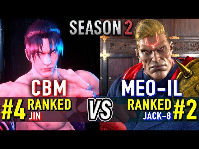 T8  CBM (#4 Ranked Jin) vs MEO-IL (#2 Ranked Jack-8)  Tekken 8 (SEASON 2) High Level Gameplay