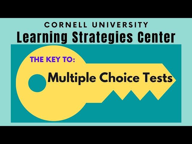 Study skills - The Key to Multiple Choice Tests