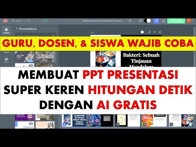 Buat PPT Presentasi Otomatis Kurang dari 5 Detik dengan AI Gratis ini