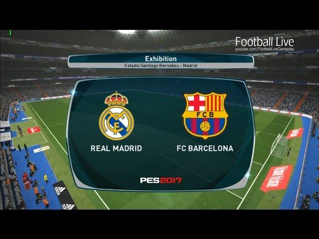 PES 2017 | El Clasico - Real Madrid vs FC Barcelona | Full Match & Hat tricks Ronaldo and Neymar