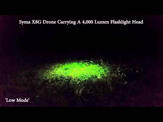 DIY Drone Mods: Drone Carrying 4,000 Lumen LED Flashlight