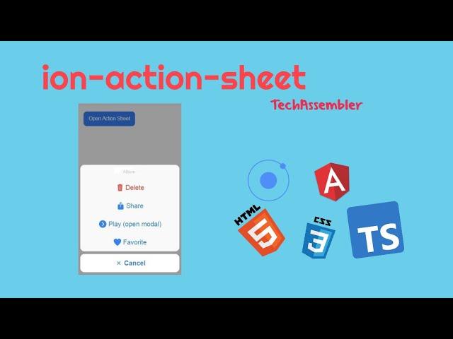 Ionic 5 - 08 Ion-Action-Sheet