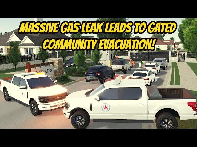 Greenville, Wisc Roblox l *MASSIVE* Gated Community Mansion GAS LEAK EVACUATION Roleplay