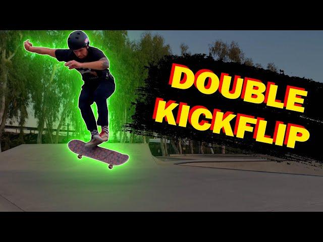 КАК СДЕЛАТЬ ДАБЛ КИКФЛИП (DOUBLE KICKFLIP) #скейтбординг