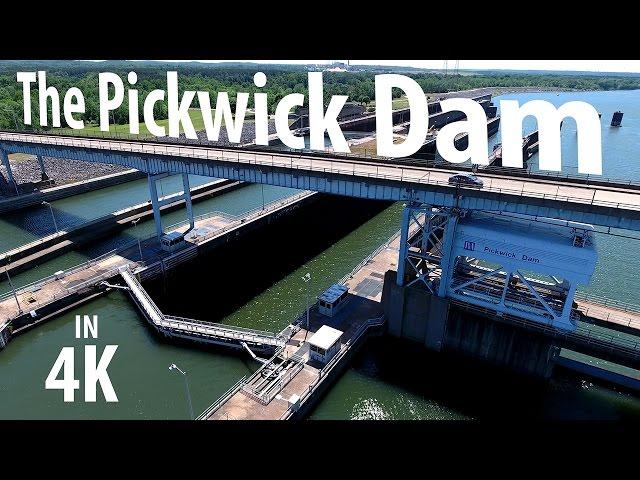 DJI Phantom 4 - Pickwick Dam, (And Cliff-side Homes) Hardin County Tennessee 4K