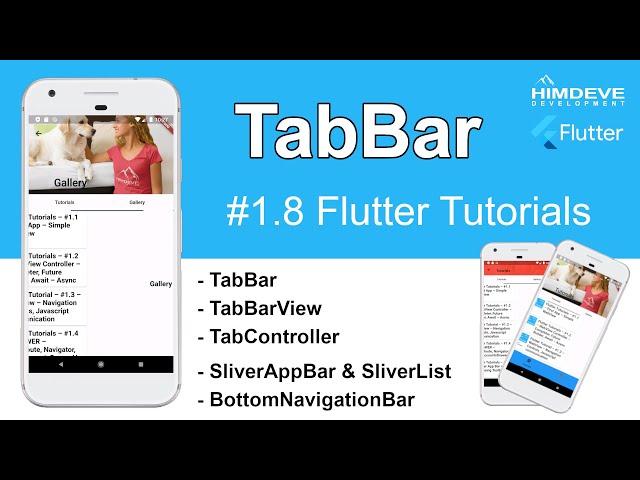 FLUTTER Tutorial - TAB BAR - The Complete Flutter Beginner’s Course | #08