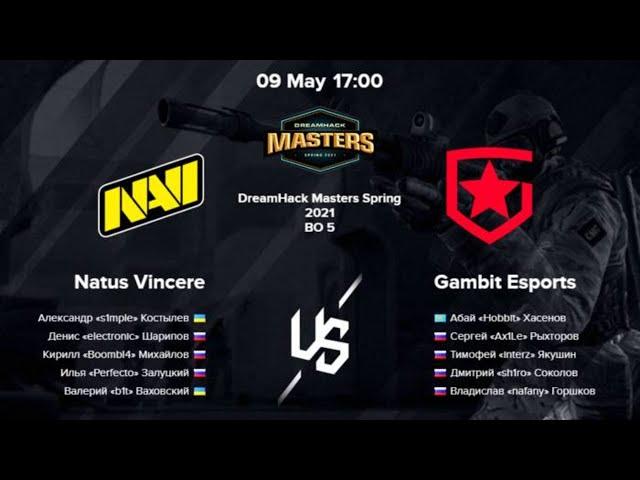 NAVI vs Gambit (2-0) BO5 | Grand Final DreamHack Masters Spring 2021