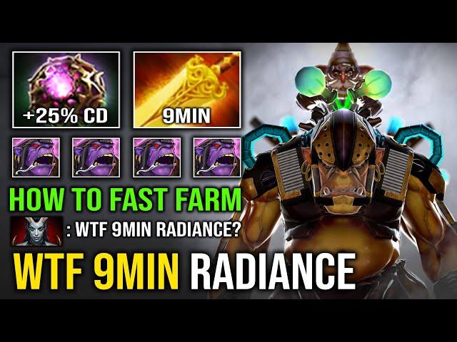 How to Fast Farm 9Min Radiance 2x Double Enemy Networth 1v5 Godlike Run At Them Alchemist Dota 2