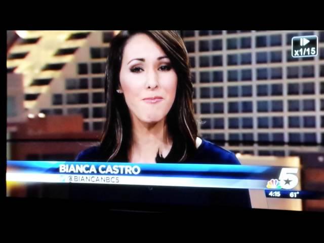 Nbc 5 bianca castro blooper spitting