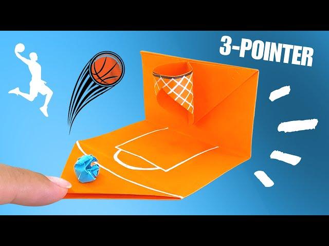 EASY origami basketball hoop paper toy DIY