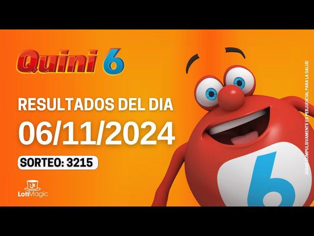 Resultados del sorteo quini 6 del Miércoles 6 de Noviembre del 2024