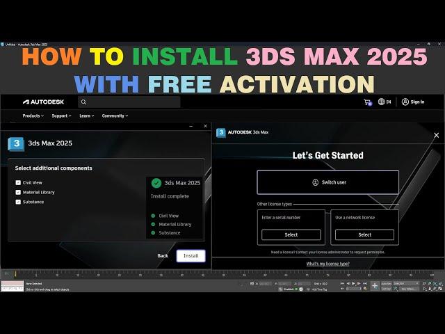 Install 3ds Max 2025 | Free Activation