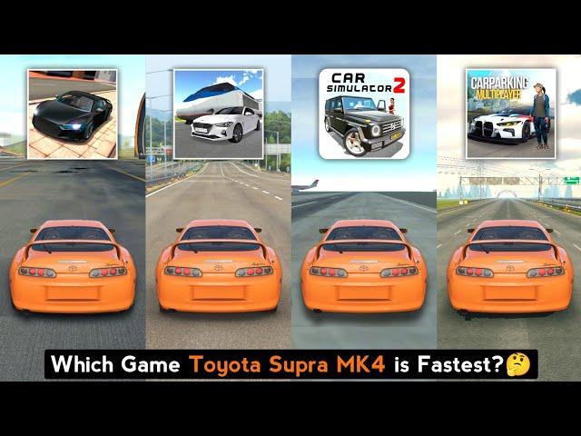 Toyota Supra MK4 Top Speed in Car Simulator 2, Extreme Car Driving, 3D Driving Class & Car Parking