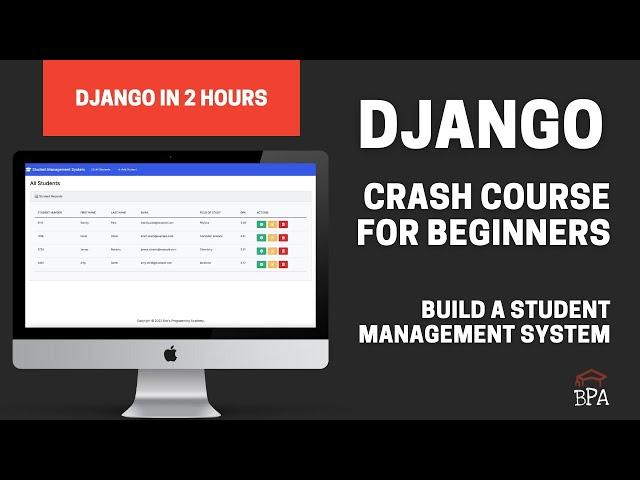 Python Django 4 Crash Course For Beginners | Build a Student Management System | Web Development