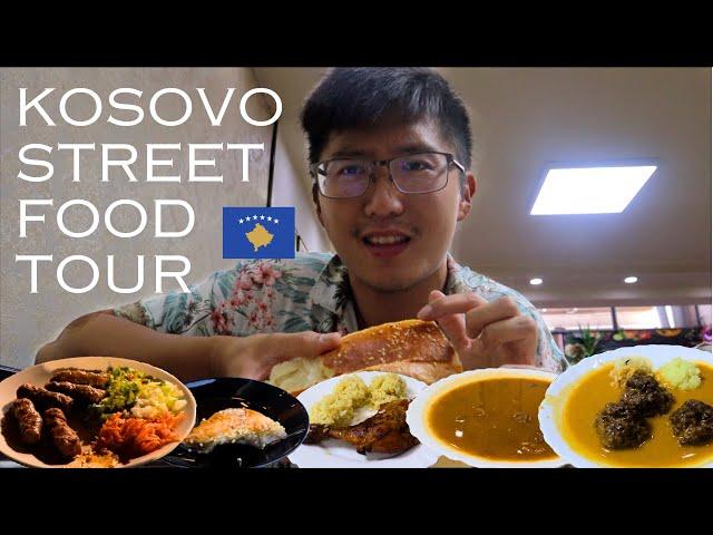 KOSOVO STREET FOOD TOUR  - BEEF SOUP, MEATBALLS, GRILLED CHICKEN, QEBAP in Prizren, Kosovo!