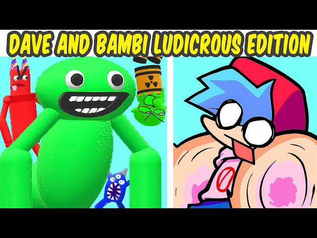 Friday Night Funkin' VS Dave and Bambi: Ludicrous Edition + Cutscene | Garten of Banban (FNF MOD)