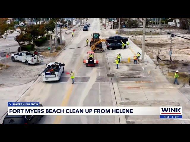 Fort Myers Beach cleans up after Helene