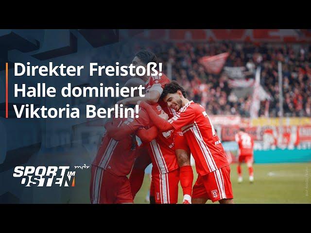 Sieg gegen Viktoria Berlin - Hallescher FC macht Boden gut | MDR