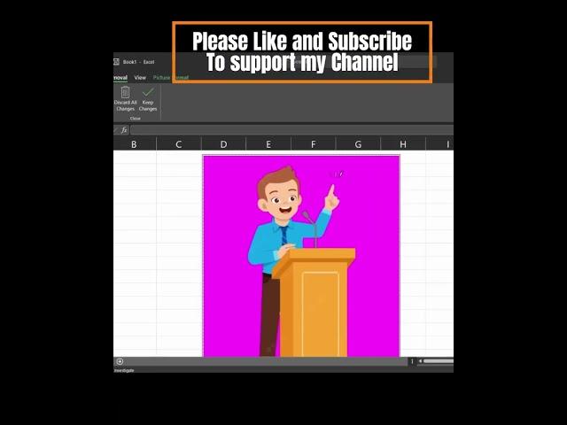 Remove Image Background in Excel  #shorts #excel #corporate #accounting