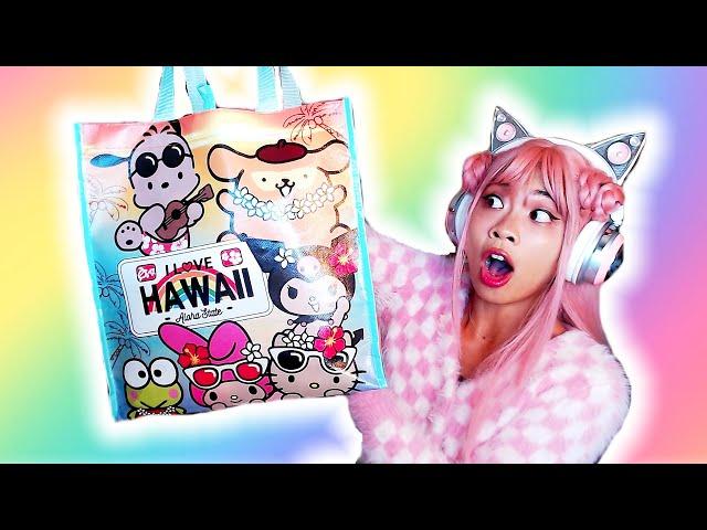 BUYING ONLY SANRIO IN HAWAII! (Sanrio Plushies, Food, Accessories)